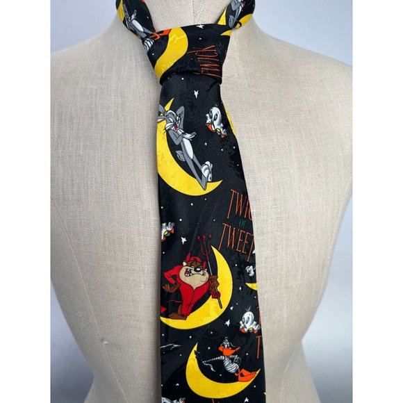Looney Tunes Addiction Halloween Twick or Tweet Tie Polyester Black - Picture 11 of 16